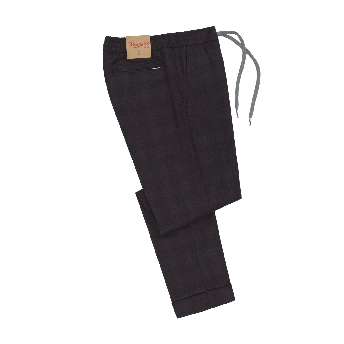 Slim-Fit Wool-Blend Trousers in Blue and Pink