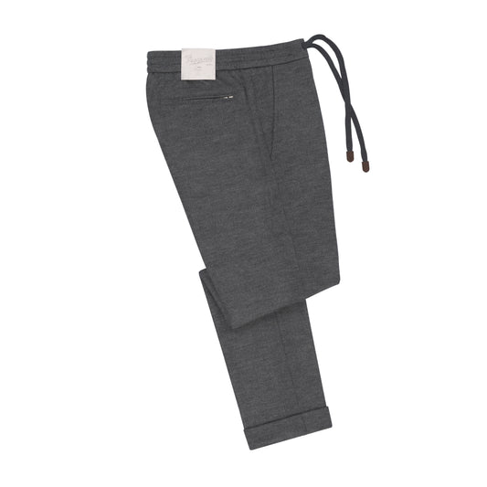 Slim-Fit Wool Trousers in Light Grey