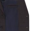 Single-Breasted Wool Coat in Brown Melange and Dark Blue. Exclusively Made for Sartale