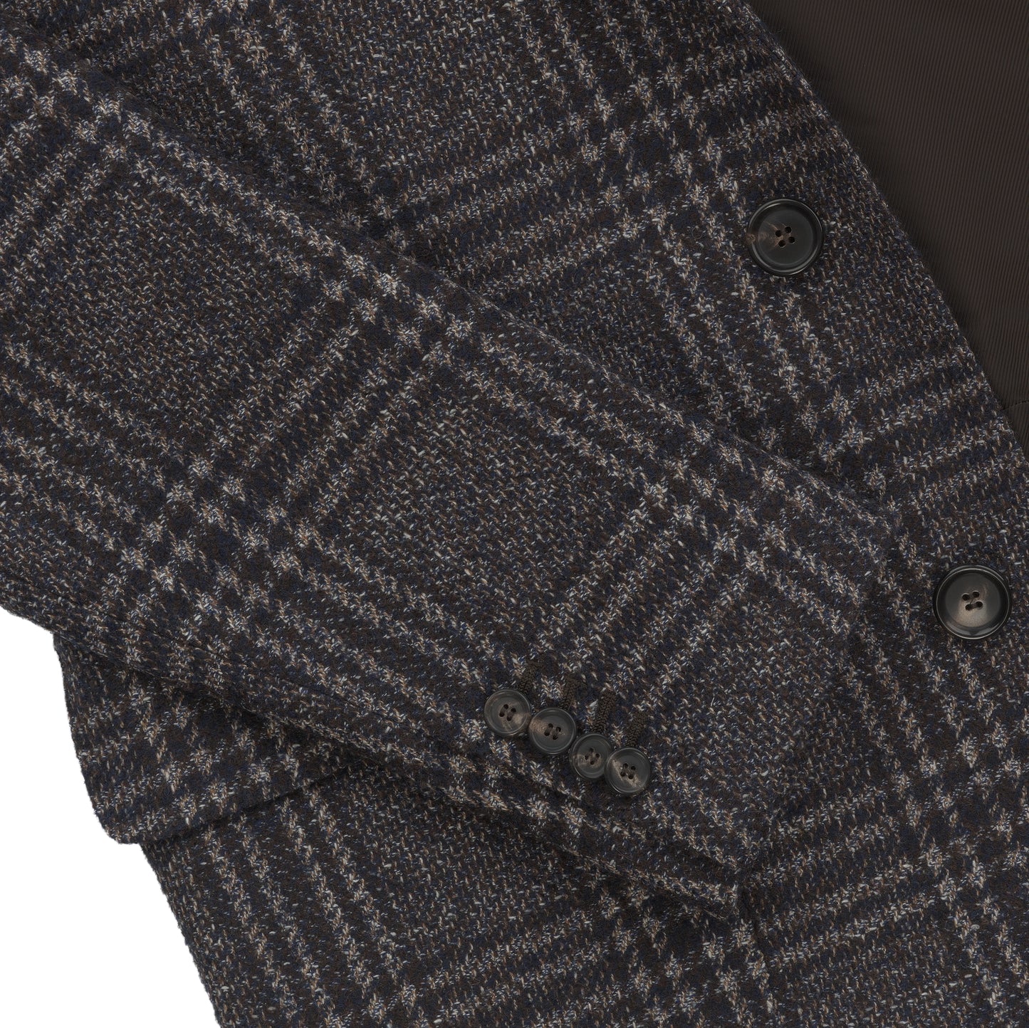 Single-Breasted Wool Coat in Dark Blue Multicolor. Exclusively Made for Sartale