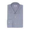 Graph-Check Cotton Shirt in White and Dark Blue