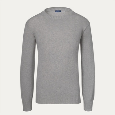 Cashmere Crewneck Sweater in Light Grey