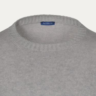 Cashmere Crewneck Sweater in Light Grey