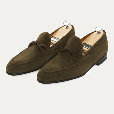 "De Sica" Suede Loafer with Hand-Stitched Details