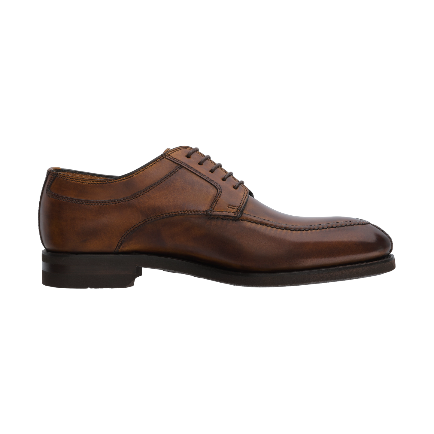 "Quasimodo" Five-Eyelet Split Toe Derby with Hand-Stitched Details in Brown