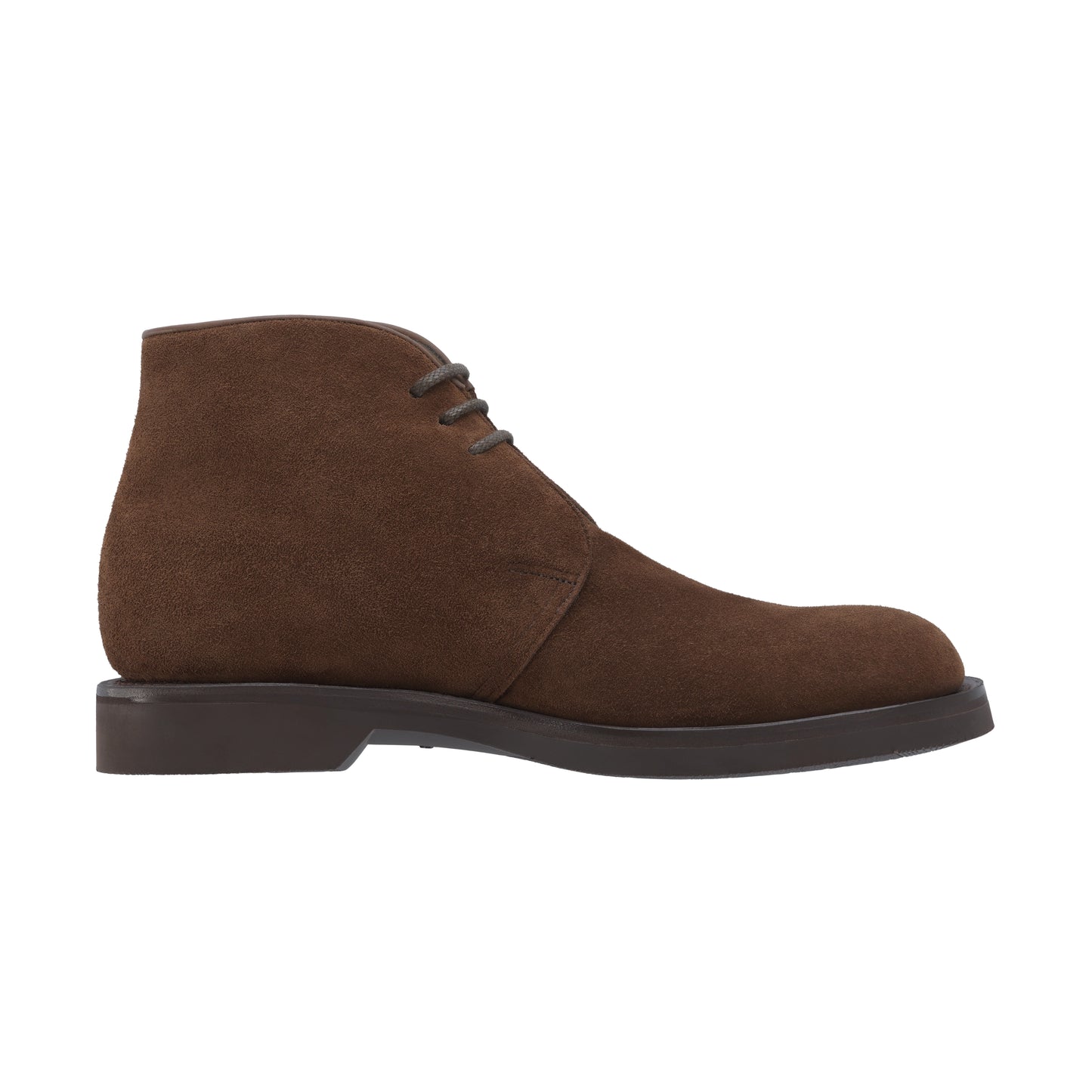 Suede Leather Chukka Boots in Dark Brown