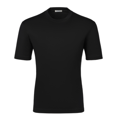 Cotton Crew-Neck T-Shirt in Black