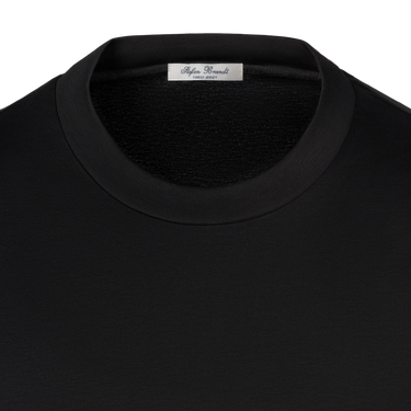 Cotton Crew-Neck T-Shirt in Black