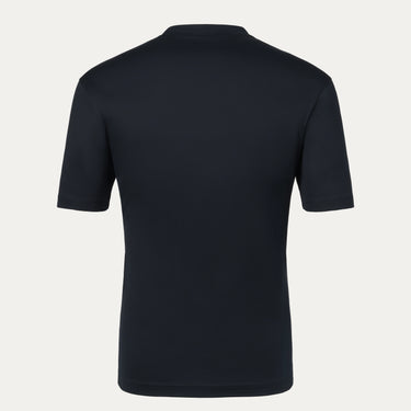 Cotton Crew-Neck T-Shirt in Navy Blue
