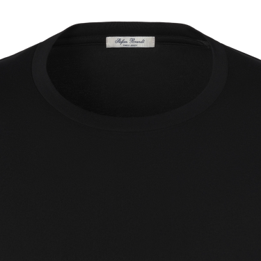 Cotton Crew-Neck T-Shirt in Black
