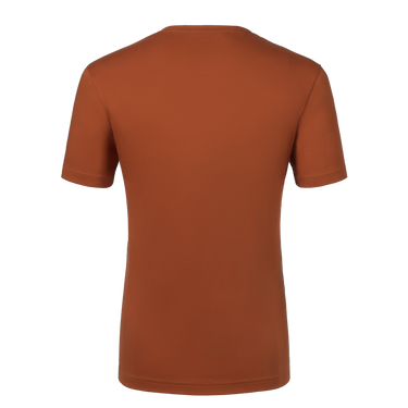 Cotton Crew-Neck T-Shirt in Rust