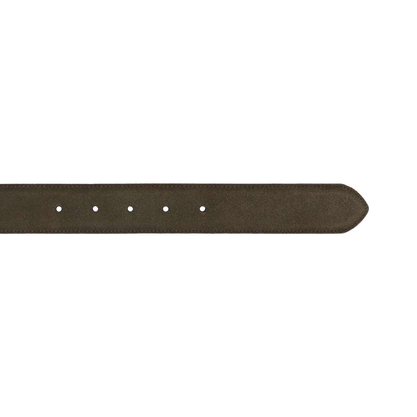 Suede Leather Belt in Olive Green