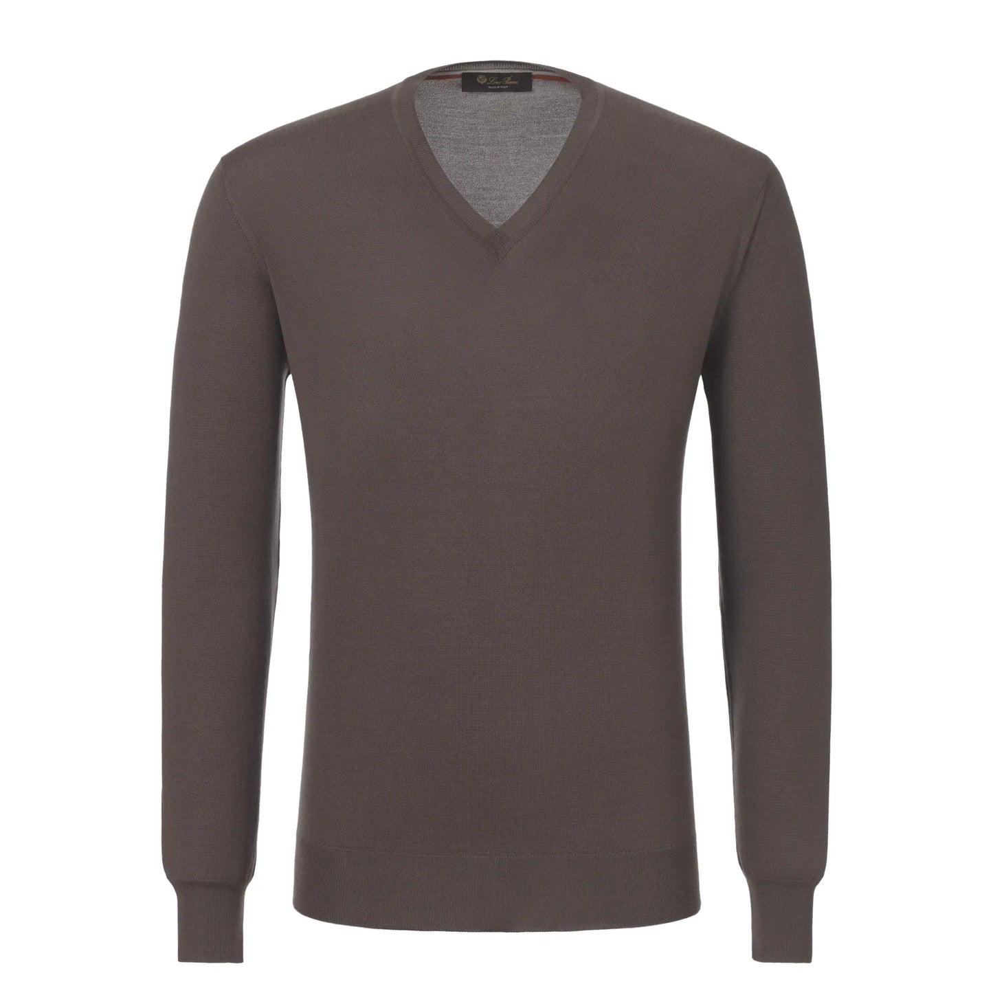 Cashmere V-Neck Sweater in Brown