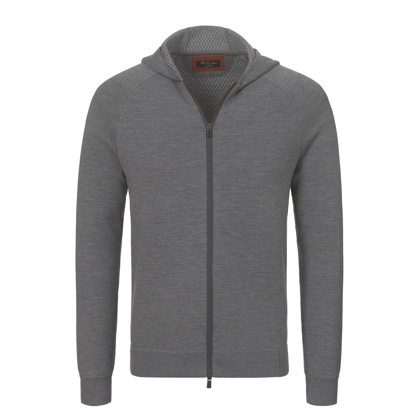Hooded Zip-Up Sweater in Grey