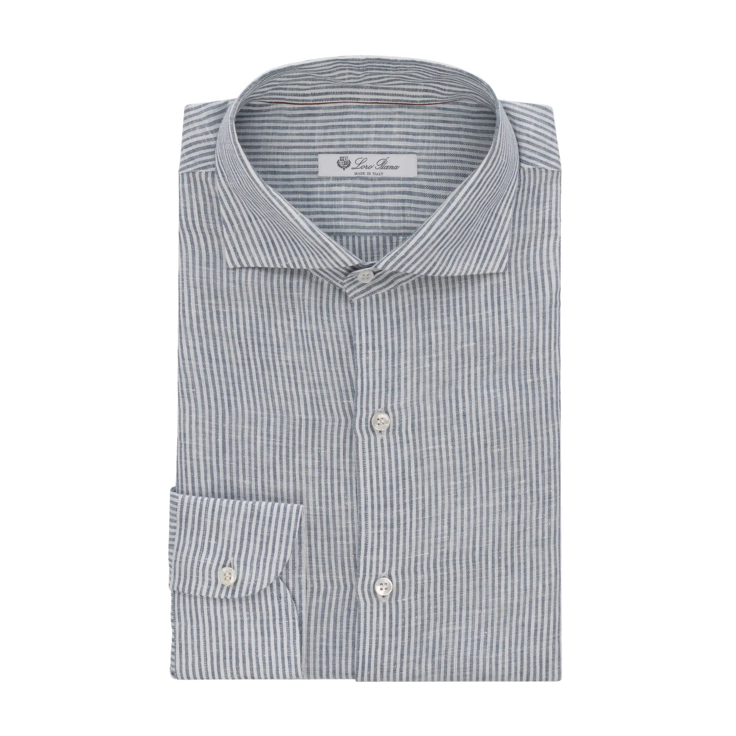 Arizona Striped Linen Shirt in Blue and White