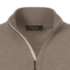 Cashmere Half-Zip Sweater in Beige