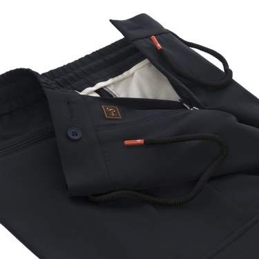 Stretch Cargo Bermuda Shorts in Navy Blue