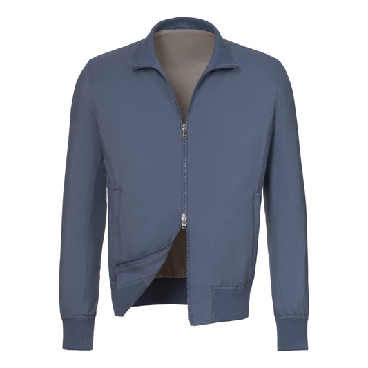 Stand-Up Collar Blouson in Sky Blue