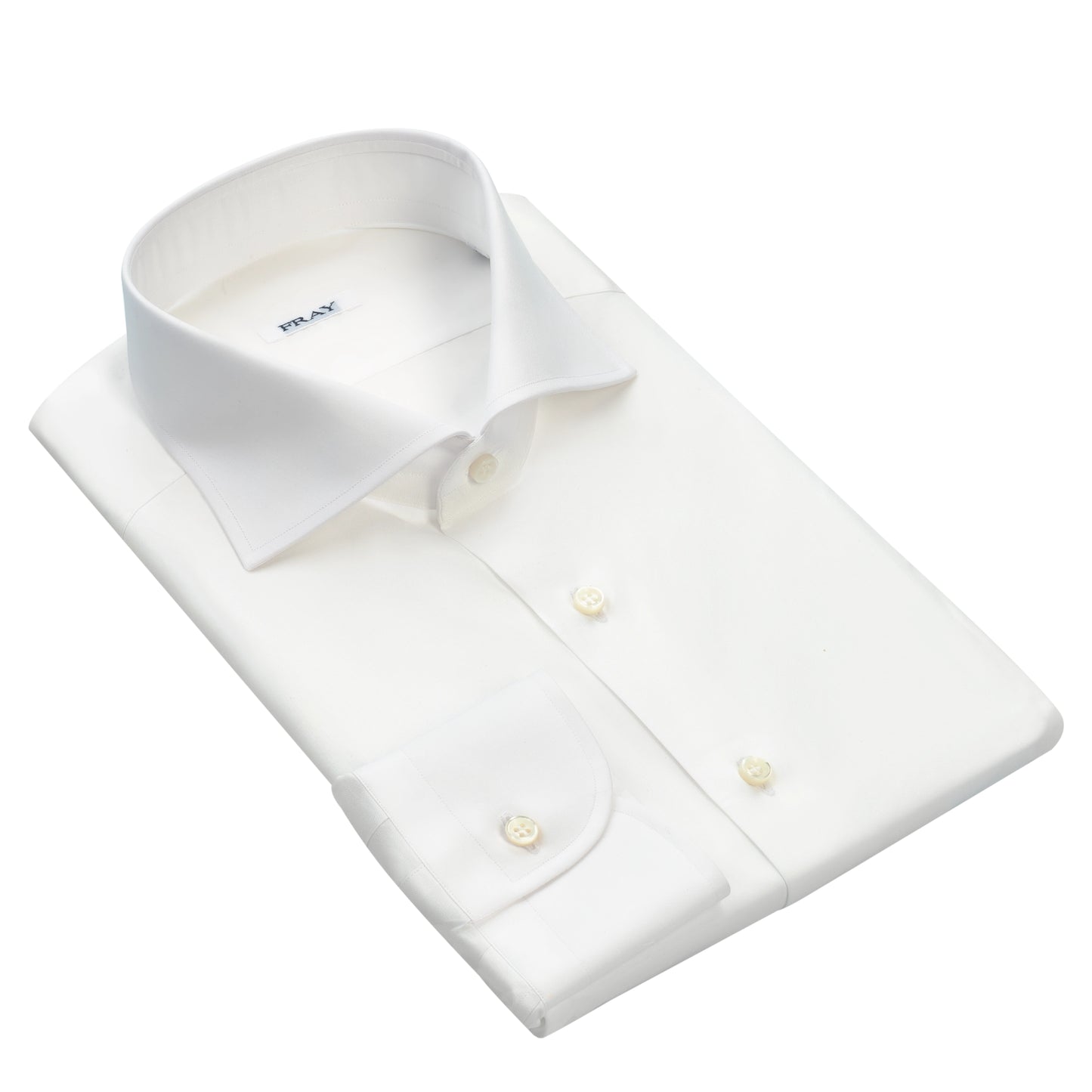 Classic Cotton Shirt in White with Cutaway Collar