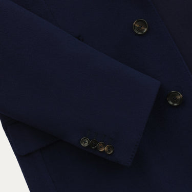 De Petrillo Single-Breasted Wool and Cashmere-Blend Cappotti Coat in Blue. Exclusively Made for Sartale - SARTALE