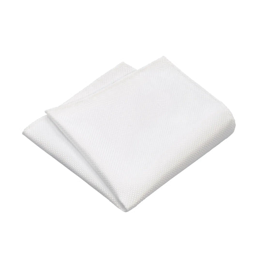 Cotton White Pocket Square