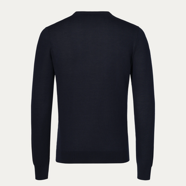 Crew Neck Cashmere Sweater in Navy