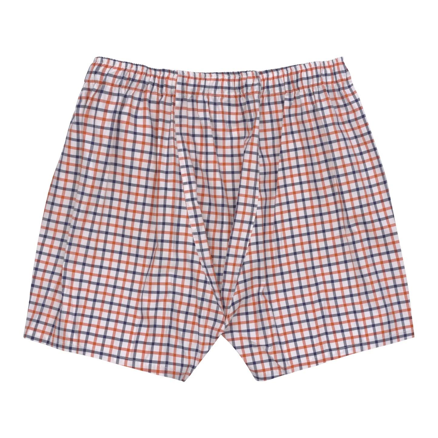 White Checked Boxer Shorts in Blue and Orange