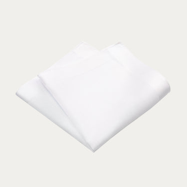 Cotton Pocket Square in White