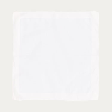 Cotton Pocket Square in White