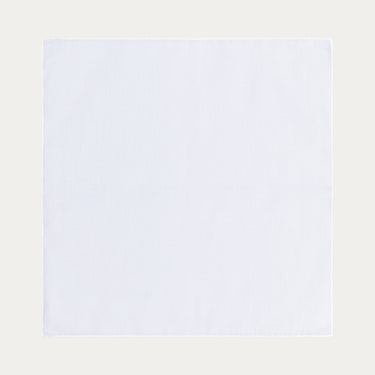 Cotton Pocket Square in White