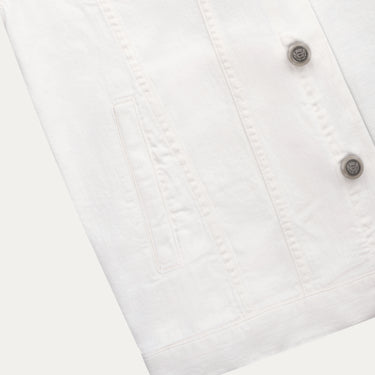 Jeansjacke aus Baumwoll-Mix in Weiß