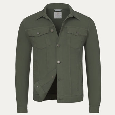 Jeansjacke aus Baumwoll-Mix in Grün