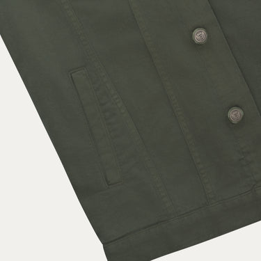 Jeansjacke aus Baumwoll-Mix in Grün