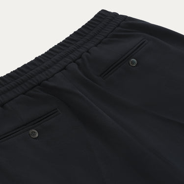 Pantalones de chándal de lana con cordón en azul marino