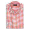 Checked Cotton Shirt in White and Orange