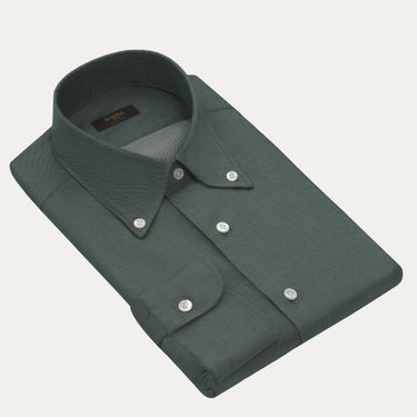 "Culto" Cotton Shirt in Forest Green