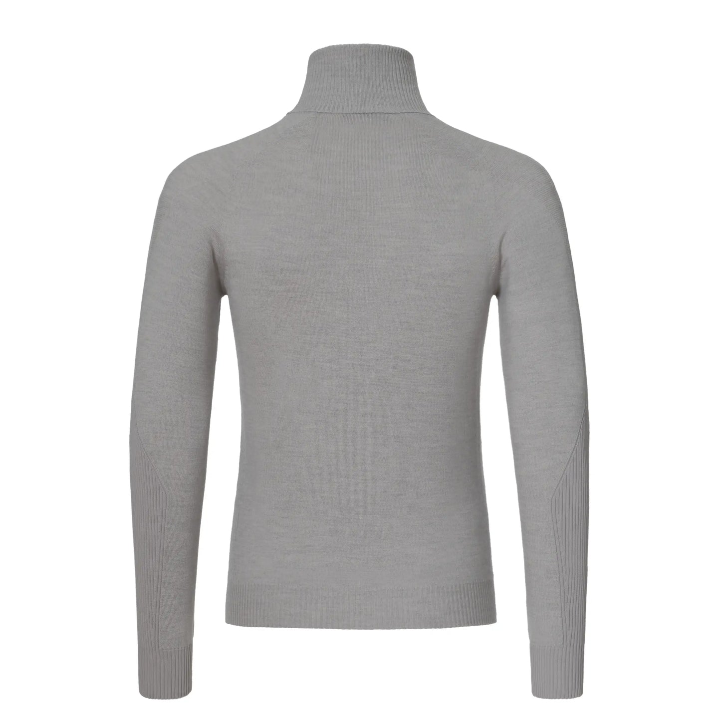 Wool Whole Turtleneck Sweater in Pearl Grey