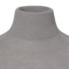 Wool Whole Turtleneck Sweater in Pearl Grey