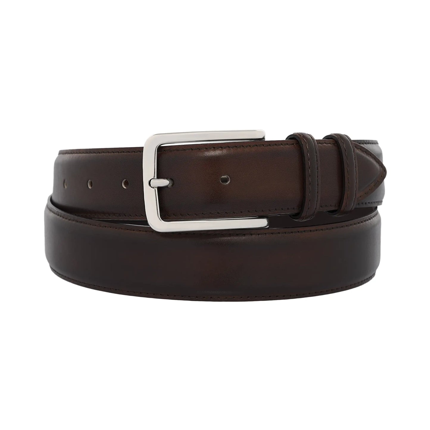 Calf Leather Belt in Dark Brown