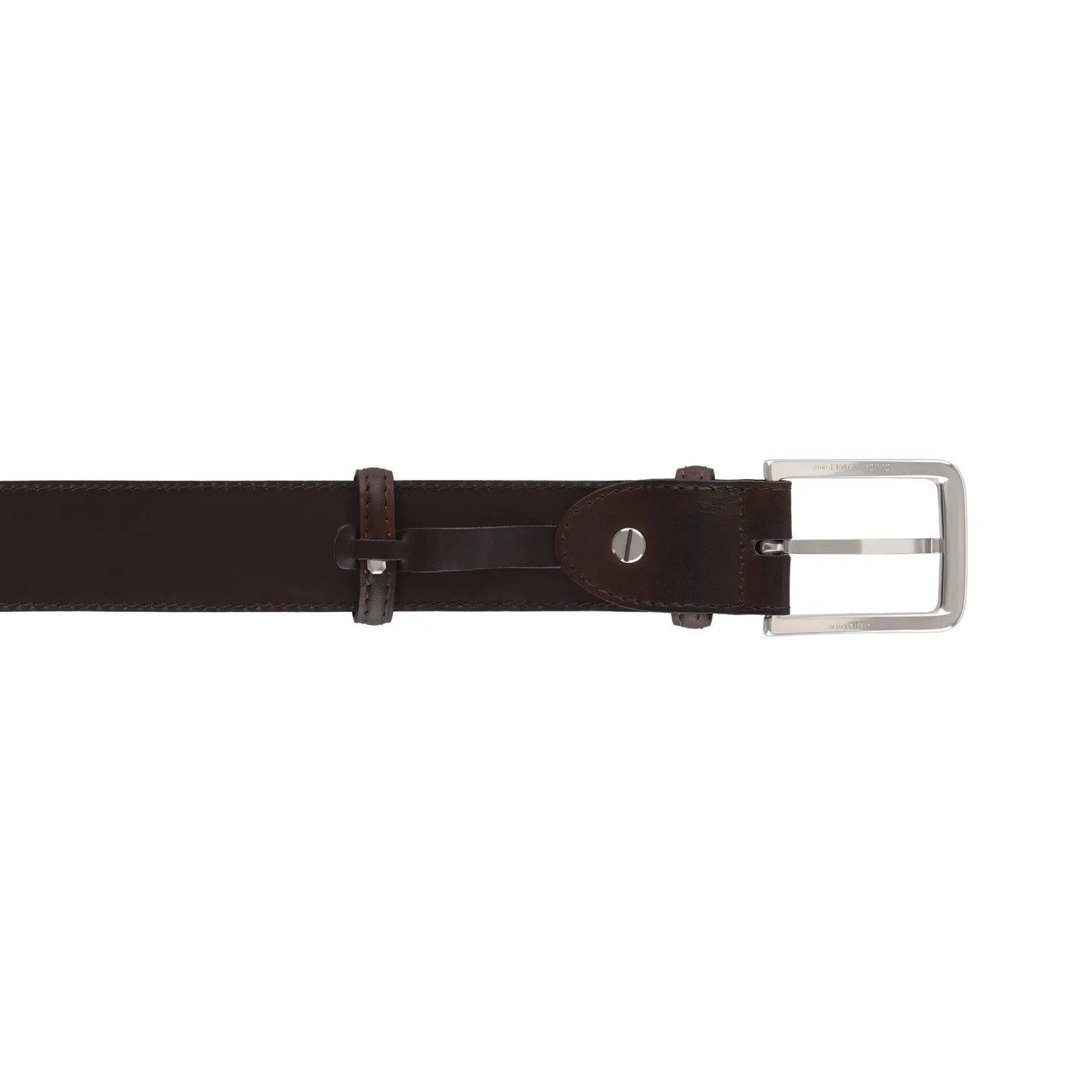 Calf Leather Belt in Dark Brown