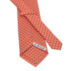 Bedruckte Seidenkrawatte mit Spitze in Pfirsichorange