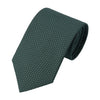 White Dot Silk Tie in Dark Green