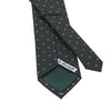 Embroidered Silk Lined Tie in Dark Green