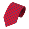 Printed Silk Tie in Red