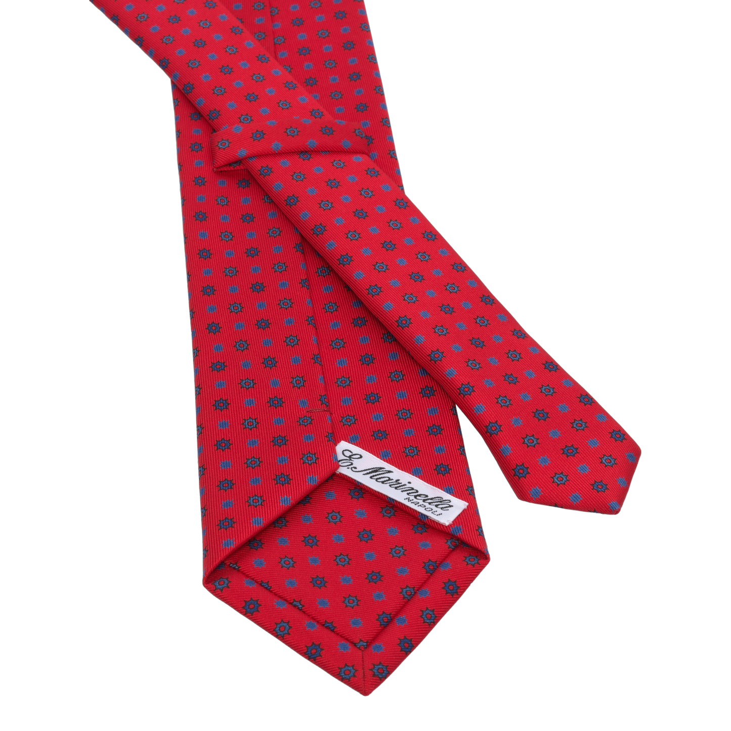 Printed Silk Tie in Red