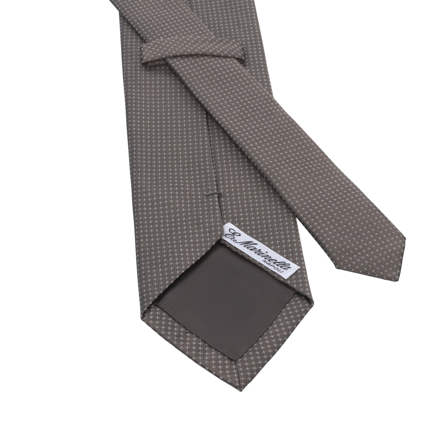 Designed Silk Tie in Brown