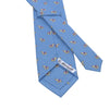 Elephant Printed Silk Tie in Sky Blue