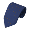 Flower Printed Silk Tie in Royal Blue