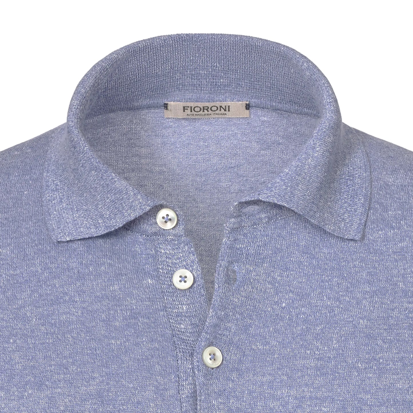 Slim-Fit Linen-Blend Polo Shirt in Sky Blue