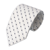 Printed Silk Tie in White